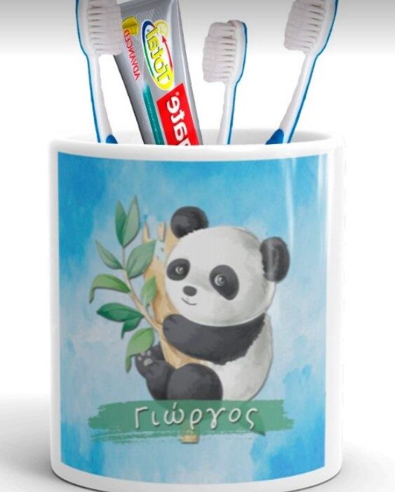 ΜΟΛΥΒΟΘΗΚΗ ΚΕΡΑΜΙΚΗ ΕΚΤΥΠΩΜΕΝΗ ΜΕ PANDA ΑΡΚΟΥΔΑΚΙ ΧΡΗΣΙΜΗ ΑΝΑΜΝΗΣΤΙΚΗ ΜΠΟΜΠΟΝΙΕΡΑ ΒΑΠΤΙΣΗΣ