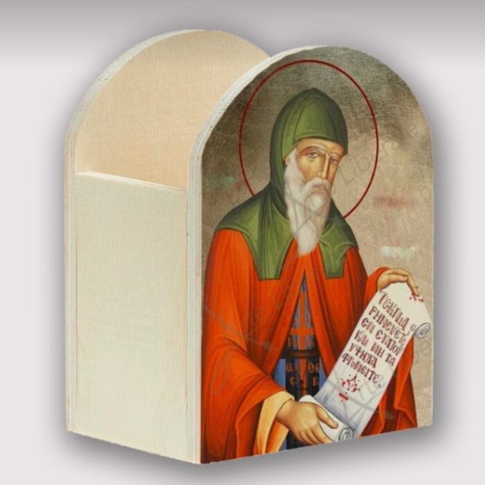 μολυβοθήκη ξύλινη Μπομπονιέρα Βάπτισης Οικονομική Με 5 Κλασσικά Κουφέτα