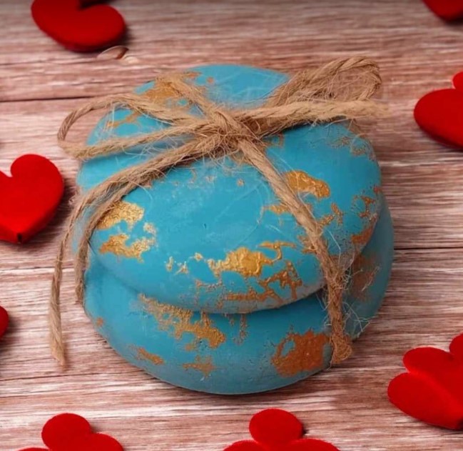macaron μπιζουτιέρα κεραμική μπομπονιέρα