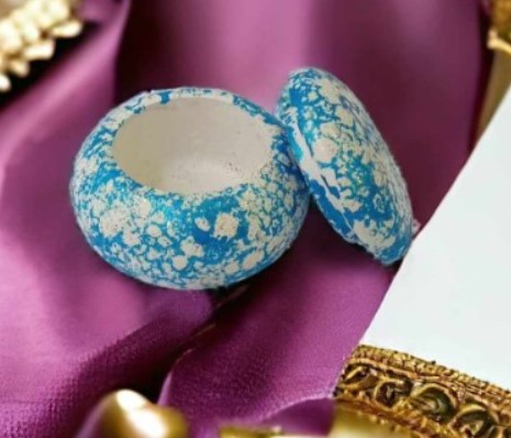 macaron μπιζουτιέρα κεραμική μπομπονιέρα