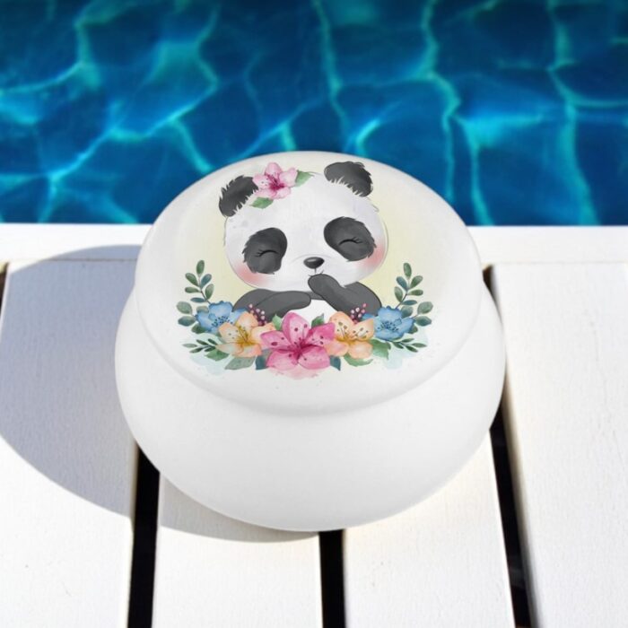 Μπομπονιέρα βάπτισης μπιζουτιέρα macaron με Panda